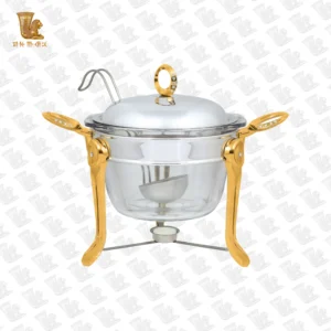 سوفله سوپ خوری پرتی – مدل حلقه نگین – سیلور طلایی