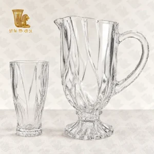 پارچ و لیوان شیشه ای از جنس بلور